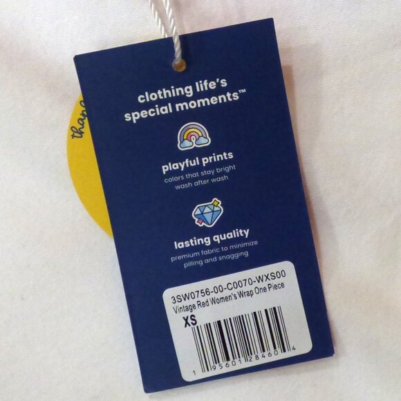 RuffleButts Women's Wrap One Piece Swimsuit, Vintage Red, size XS - Picture 7 of 7